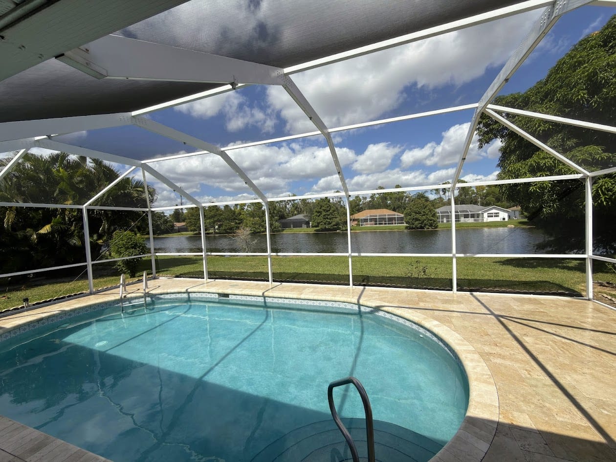Well-maintained backyard pool